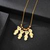 Nextvance Stainless Steel Date Child Baby Boy Girl Engrave Necklace Family Gold Color Pendant for Birthday Memorial Gift