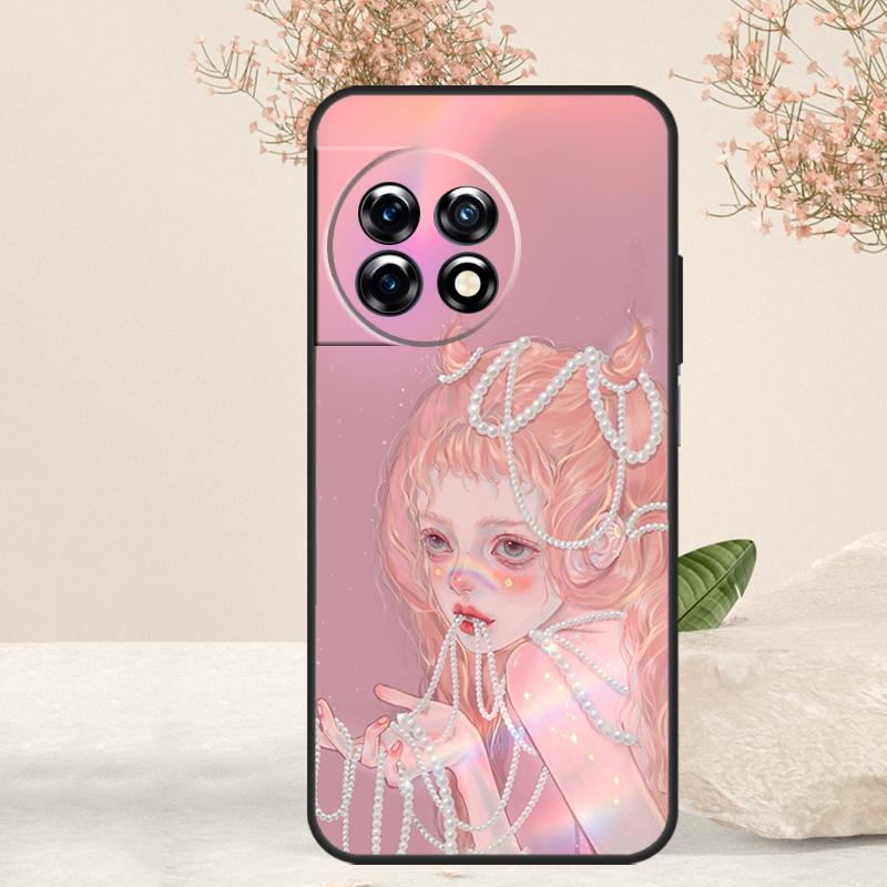 Cute And Beauty Girl Color Painting Case For OnePlus 15 R 13 13T 13R 12 12R 11 10T 8T 9 10 Pro Nord 5 CE 4 3 Lite N20 N30 Cover