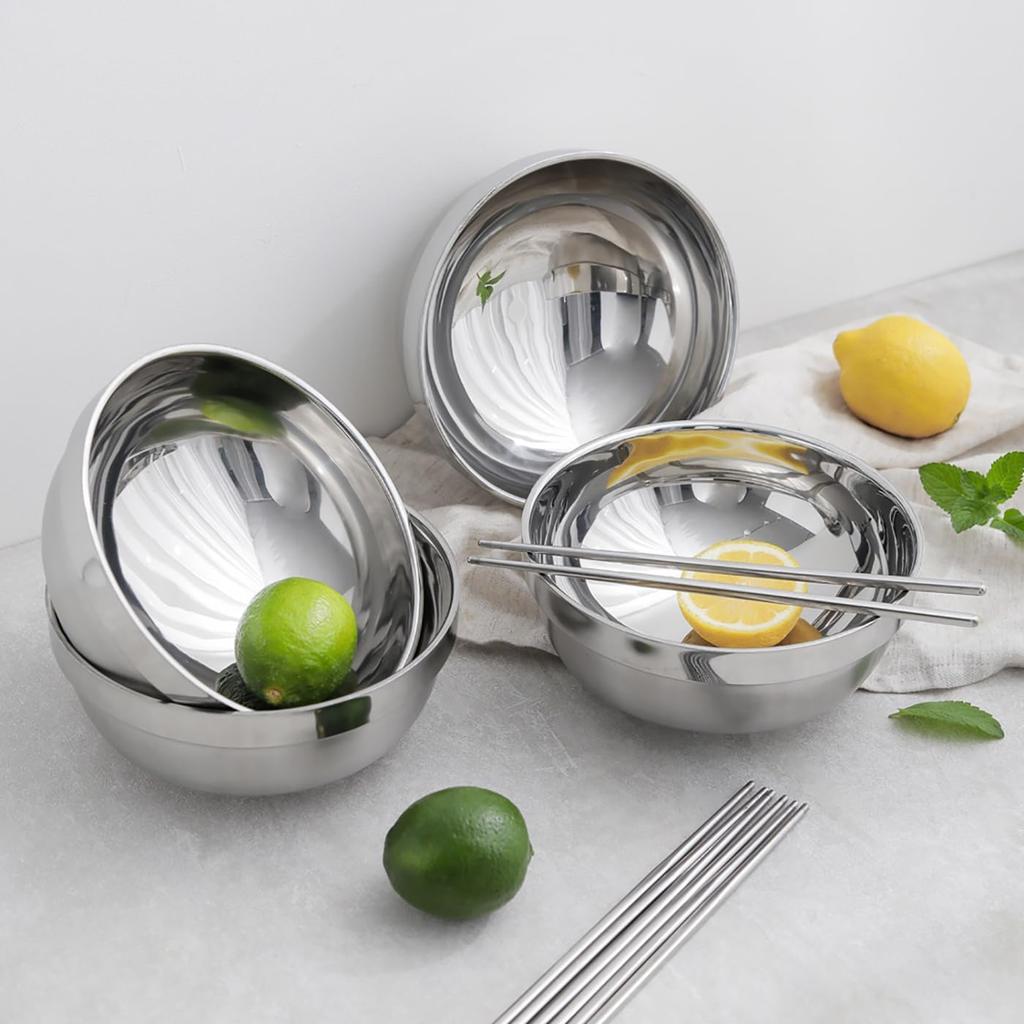Vacuum Chopsticks 10 Pairs For Asian Party Korean Restaurants Reble Dishwasher Safe Lightweight Stainless Steel Chopsticks Non-Slip