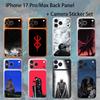 Anime Berserk Guts Für iPhone 17 pro Max/17 pro Vollabdeckung Aufkleber Skin Wrap Bunter Hinterer Schutzaufkleber Film