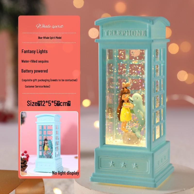 Julgransscen Lysande Vattenlykta - Skrivbordsdekoration & Köpcentrumdekoration