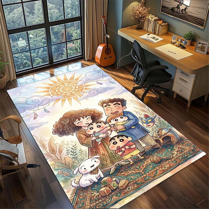 Crayon Shin-chan Gamer Room Rug Large Area Non Slip Washable Floor Mat Bedroom Decor