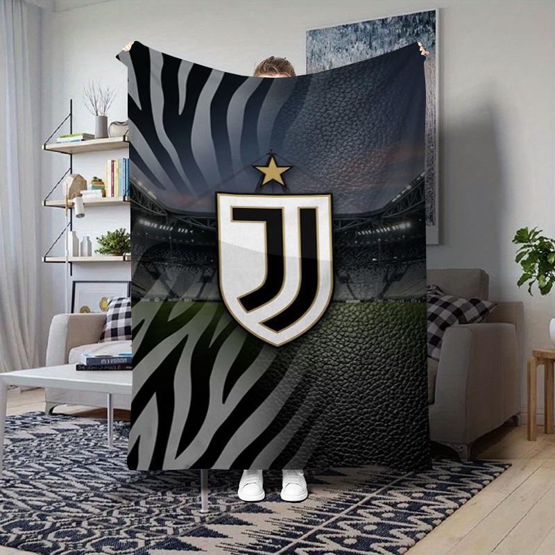 Juventus Football Club Crest Blanket Blanket Home Decor Bedroom Office Rest Blanket Machine Washable