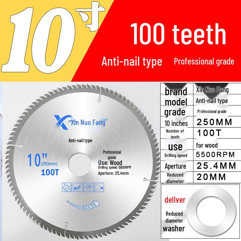 High-Speed Steel & Tungsten Circular Saw Blade for Wood & Aluminum, 4-10 Inch, Fits Hand Angle Grinders