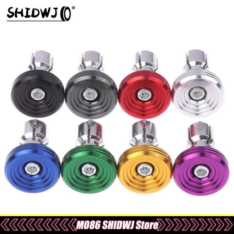 1 Pair Motorcycle Handlebar End Caps Aluminum Motorcycle Grips Ends Anti Slip Designs