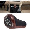 SANRILY Wood Texture 6 Speed Manual Shift Knob Fit for BMW E90 E46 3 5 6 Series E39 E60 E61 E91 E92 E82 X3 E83 ABS and Leather Shifter Knob Adapter