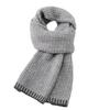 Knitted wool scarf women's winter Korean high-end sense solid color versatile thickened soft waxy warm cold neck protection scarf men