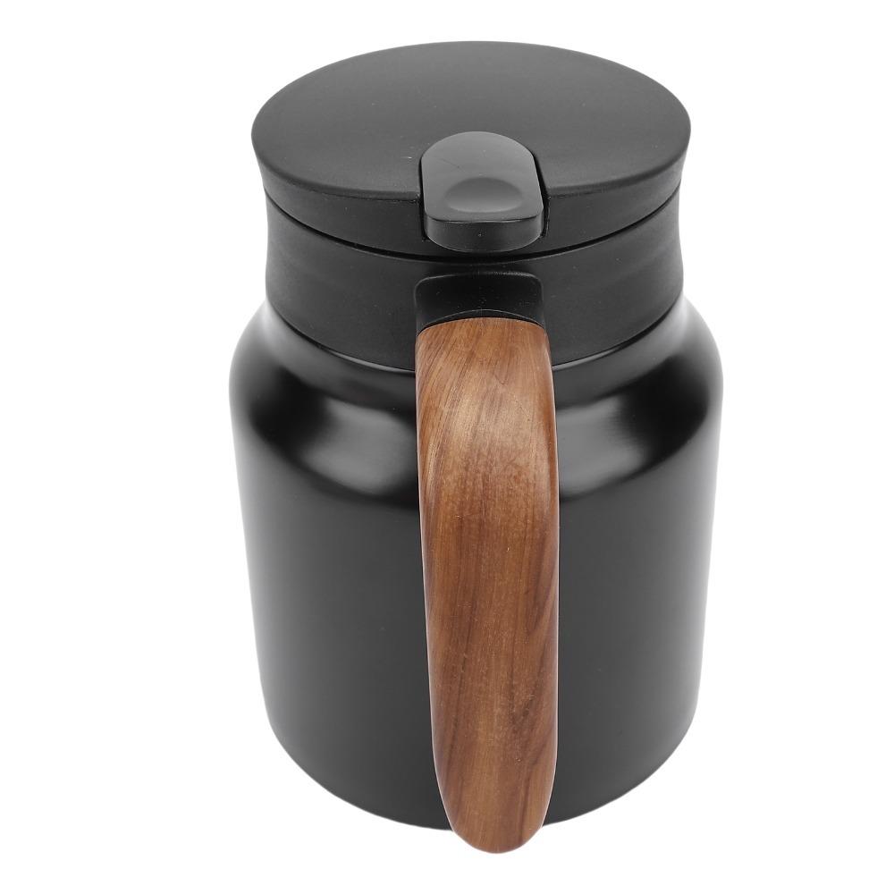 1000ml Capacity Vacuum Insulated Tea Pot Built-in Filter Thermal Beverage Pitcher Office Use