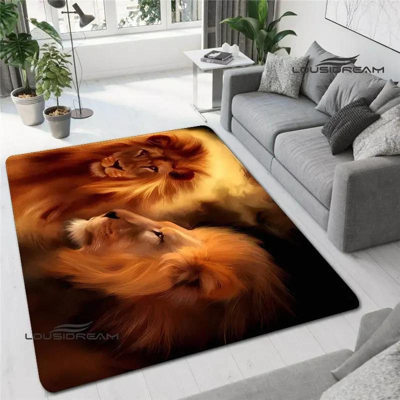 3D Lion Printed Carpet non-slip Carpet kitchen mats for floor decoracion anime rug Fashion yoga mat bedroom decor birthday gift