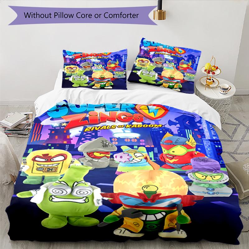 3pcs Superthings1 pattern bedding set duvet cover set includes duvet cover &pillowcases, perfect all season bedroom decoration & gift
