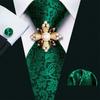 16 Styles Tie for Men Paisley Woven Necktie with Pearl Brooch Hanky Cufflinks Set Wedding Formal