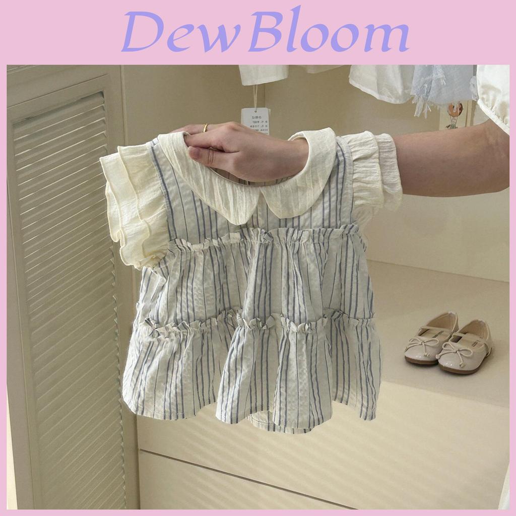 Trendy Girls Summer Outfit 2024 Adorable Two Piece Set With Soft Cotton Fabric And Striped Pattern For Ages 3 To 8 Years