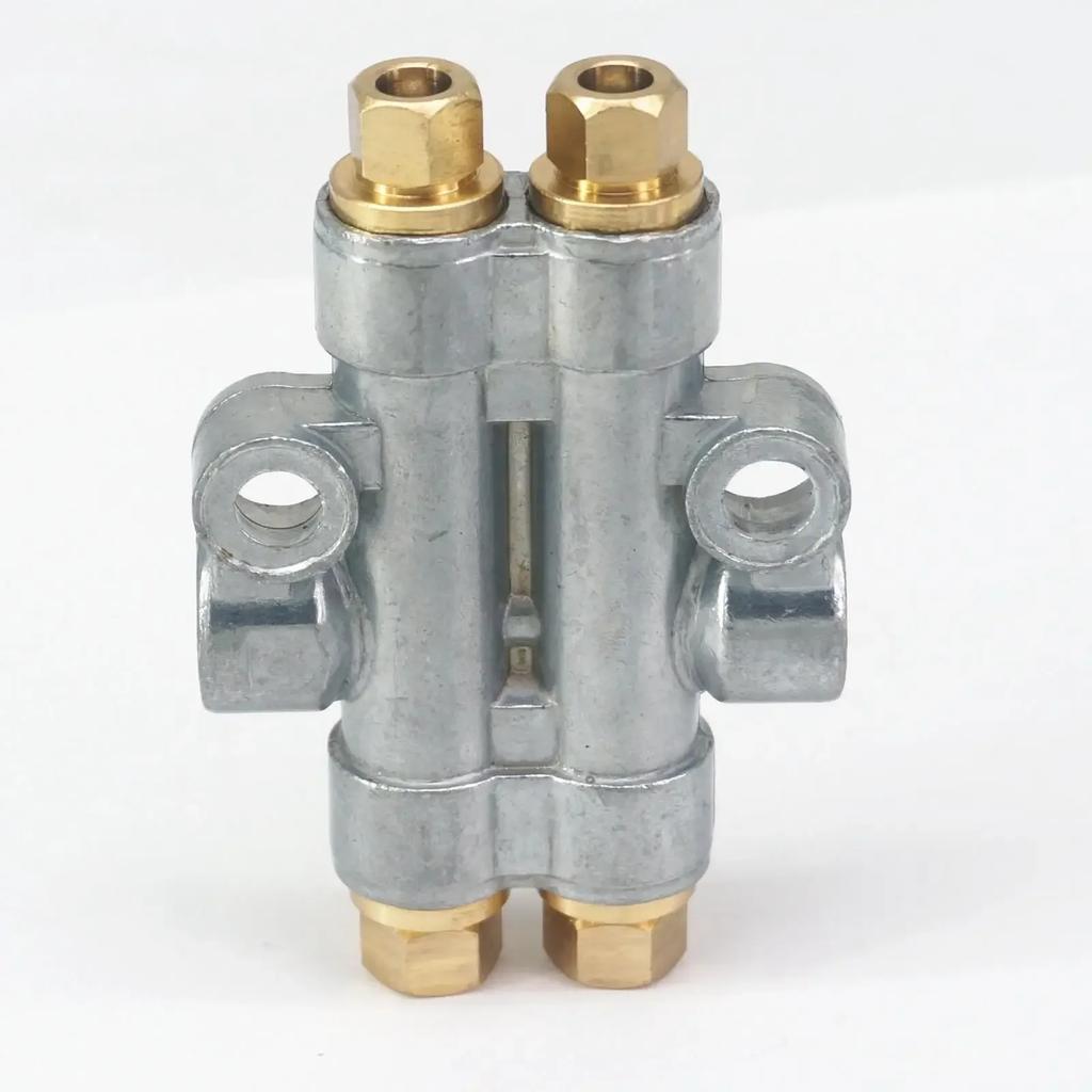 In M8x1 Out M10x1 Aluminum Body Brass Fitting Lube Oil Piston Distributor Value Manifold Block For Lubrication