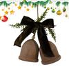 Christmas Bell Ornaments Traditional Wood Garland Decoration Bell Ornaments Decor For Family Friends Home Holiday Indoor Outdoor