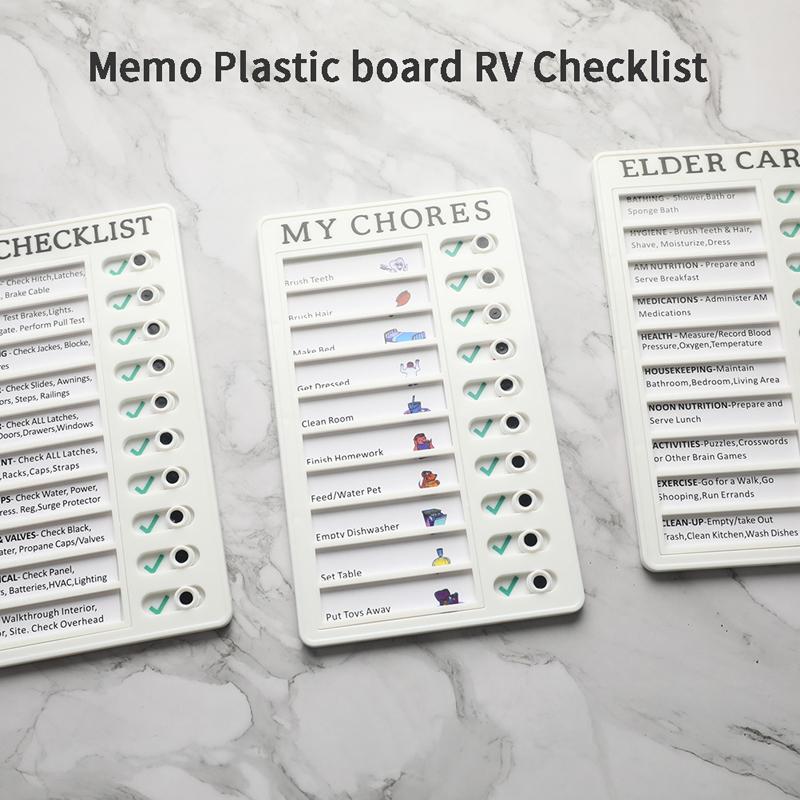 Memo Plastic Board Chore Chart Reusable Checklist Daily Planner Responsibility