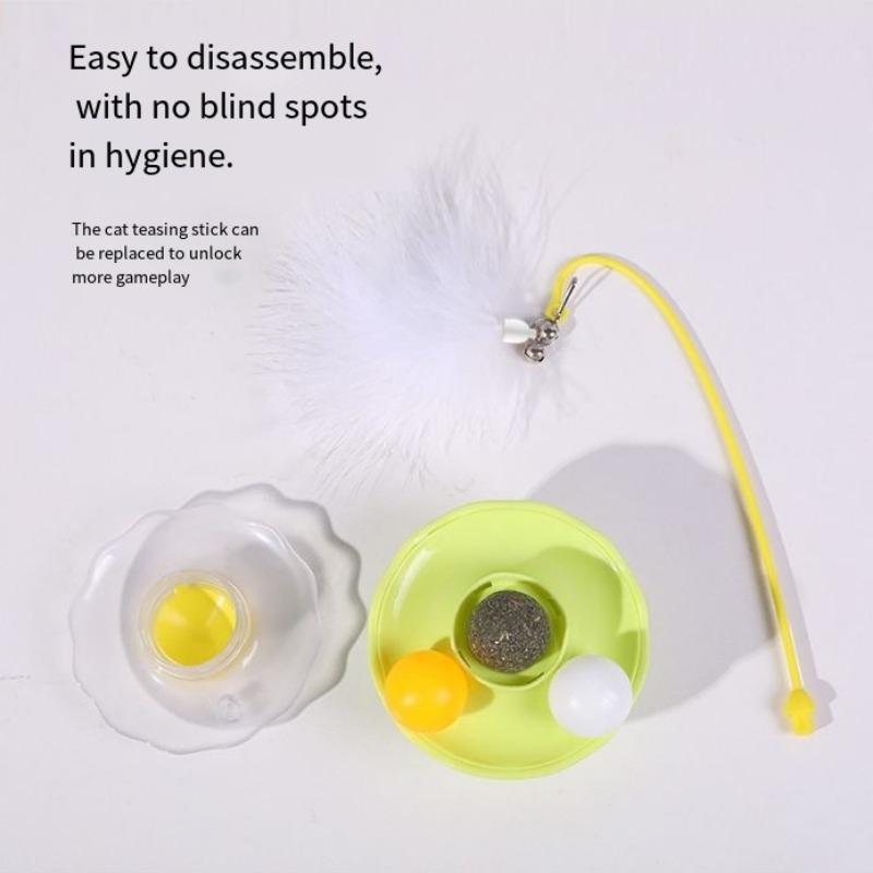 1PC Tumbler Cat Toy Catnip Self-hi Feather Bells Cat Stick Cat Pet Supplies