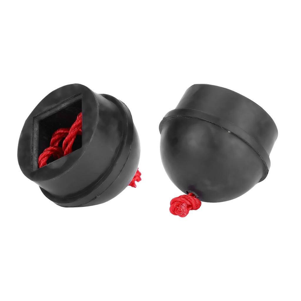 2pcs No Slip Cue Tip Chalk Billiard Pool Cue Chalk Holder with Cord for Snooker Pool (Black)