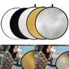 80cm 32Inch Photography Light Reflector 5 in 1(Translucent, Silver, Gold, White, Black) Collapsible Multi Disc for