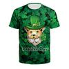Casual Crew Neck 3D Digital Printing T-Shirt Irish St. Patrick's Day Clothing Printing Men's and Women's Short Sleeves