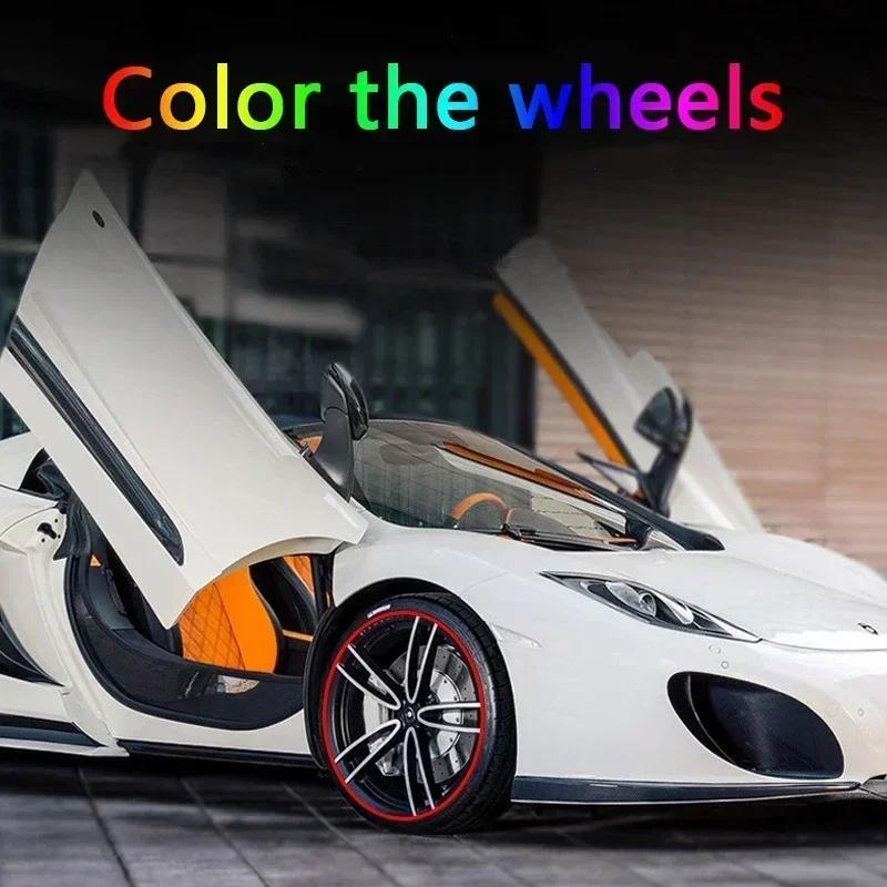 8m Car Wheel Hub Decorative Strips Tire Rim Protection Rings Auto Styling Accessories Vehicle Modification Supplies