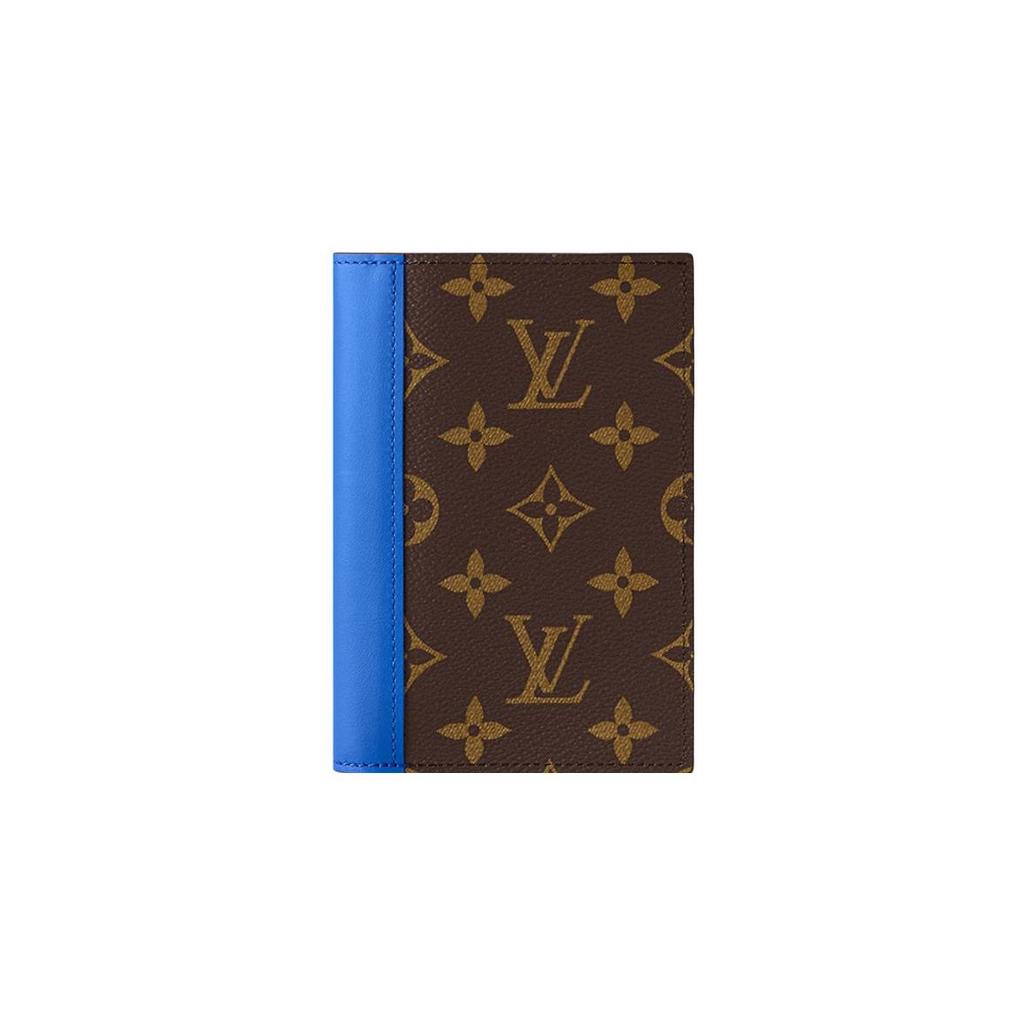 Louis Vuitton Colormania Monogram Flip Cover Passport Holder Men Accessories Blue M82865