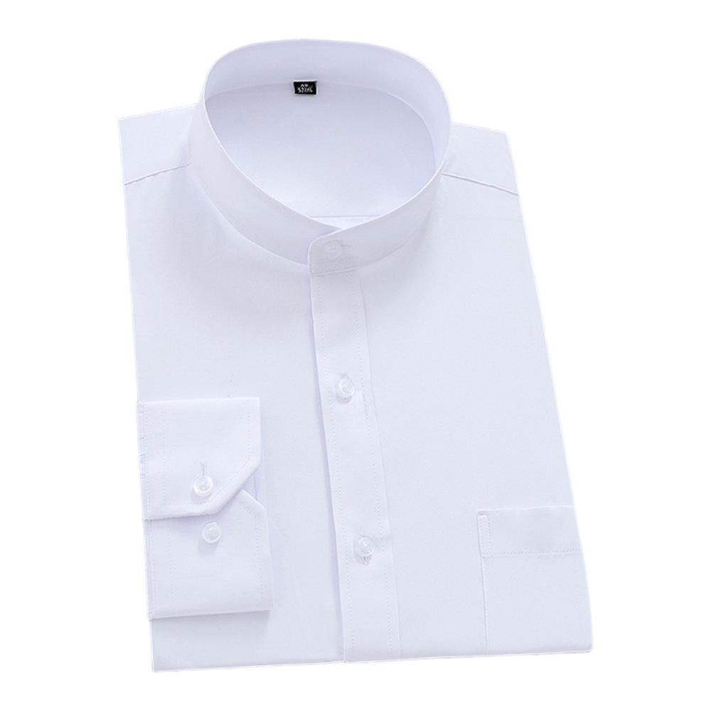 Men's Four Seasons Slim Fit Stand-up Collar Long Sleeve Shirt