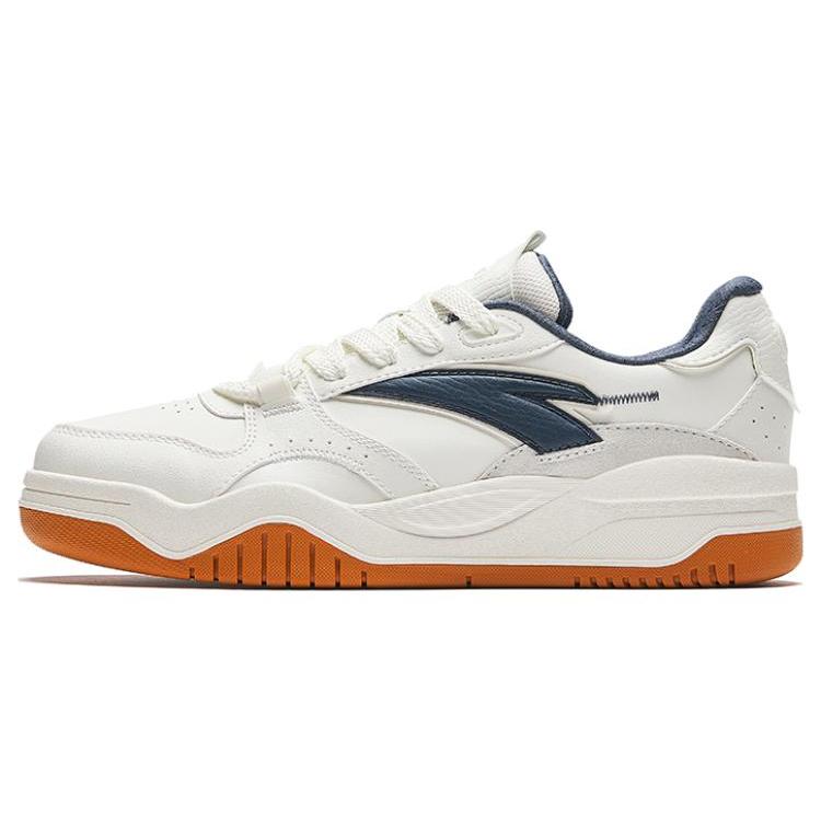 New Anta Wave Shoes Height Increasing Low Top Skateboard Shoes Women's White Blue Brown 922348003-4