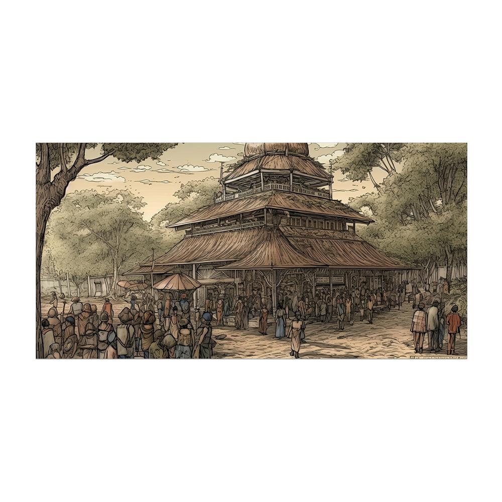 Vintage Medieval Famous Castle Canvas Art Painting Nordic Living Room Home Office Prints Wall Ancient World Fantasy City Landscape Posters Decor Mural