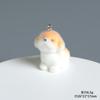 Cute Flocked 3D Dog Resin Figure Animal Statue Keychain Pendant for DIY Crafts Home Desk Decor Kawaii Gift Ideas