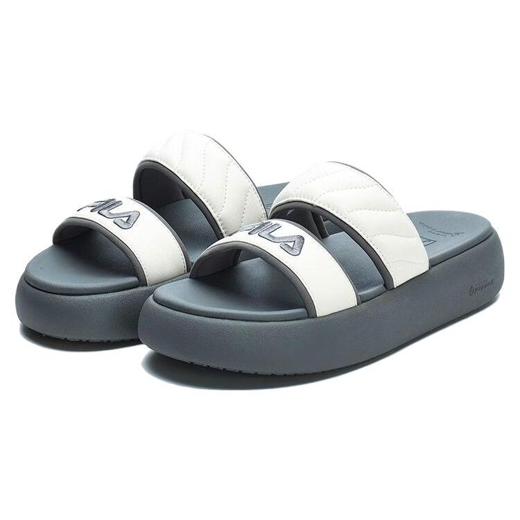 Fila Donut Comfortable Elevated Casual Slide Sandals Women Footwear White Gray F12W321503FGG
