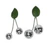 Disco Ball Cherry Decoration Pendant Decoration Room Decoration Mirror Ball with Leaf Props