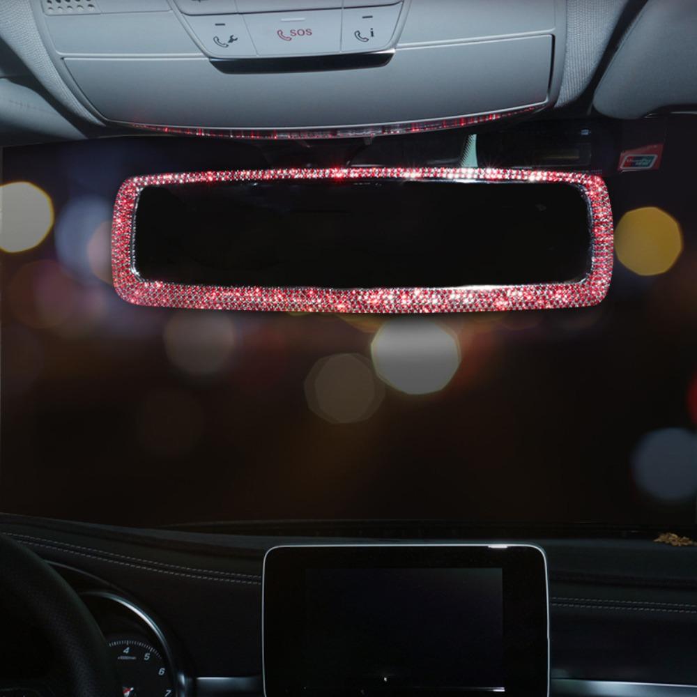 Bling Bling Design Car Rearview Mirror Decor Shiny Crystal Car Styling Accessories Car Interior