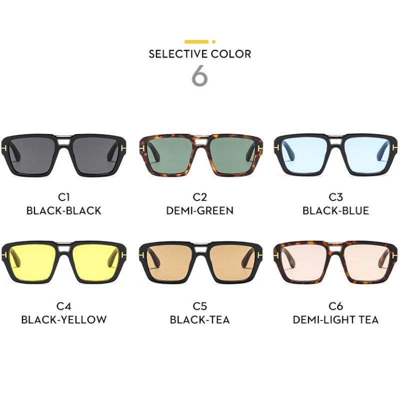 Women's sunglasses, square T-shaped sunglasses, men's and women's fashion sunglasses