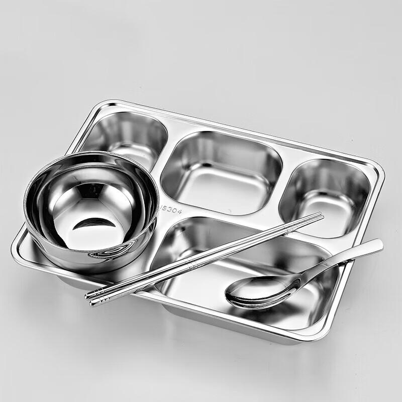 PYTHONIC 304 Stainless Steel 5-Compartment Lunch Box Set