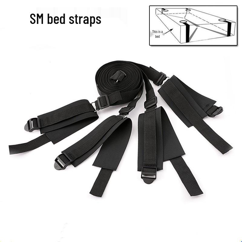 Bondage Door Restraint Strap and Handcuffs Set