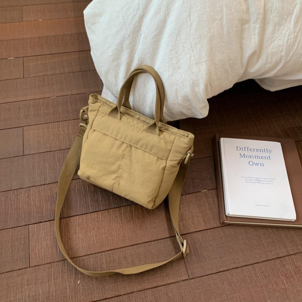 Simple Harajuku Style Women Shoulder Sling Bag Solid Color Going To Work Handbag Lightweight Crossbody Bag For Students Girls