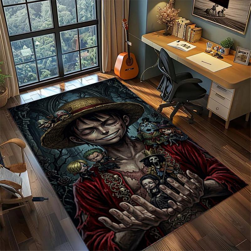 

ONE PIECE Non Slip Home Floor Rug Washable Large Area Carpet Gamer Bedroom Home Decor kwq43 60x90cm