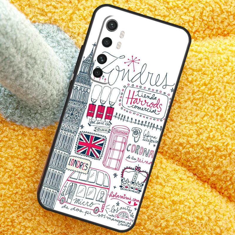 London Bus England Big Ben Case For POCO X3 X4 X5 F5 Pro M5s C40 F4 GT F3 Cover For Xiaomi 12T 11T Pro 12 13 Lite 12X