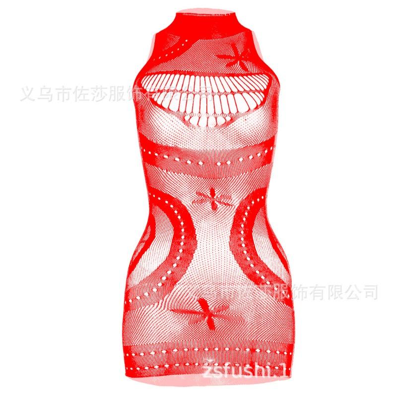 Sexy underwear supply Sexy suspenders Mesh tight body hollow hip skirt large size