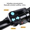 1200 mAh 6 Modes Bicycle Turn Light Cycling Taillight with Horn Remote Control USB Rechargeable Indicator Light Safety Lamp
