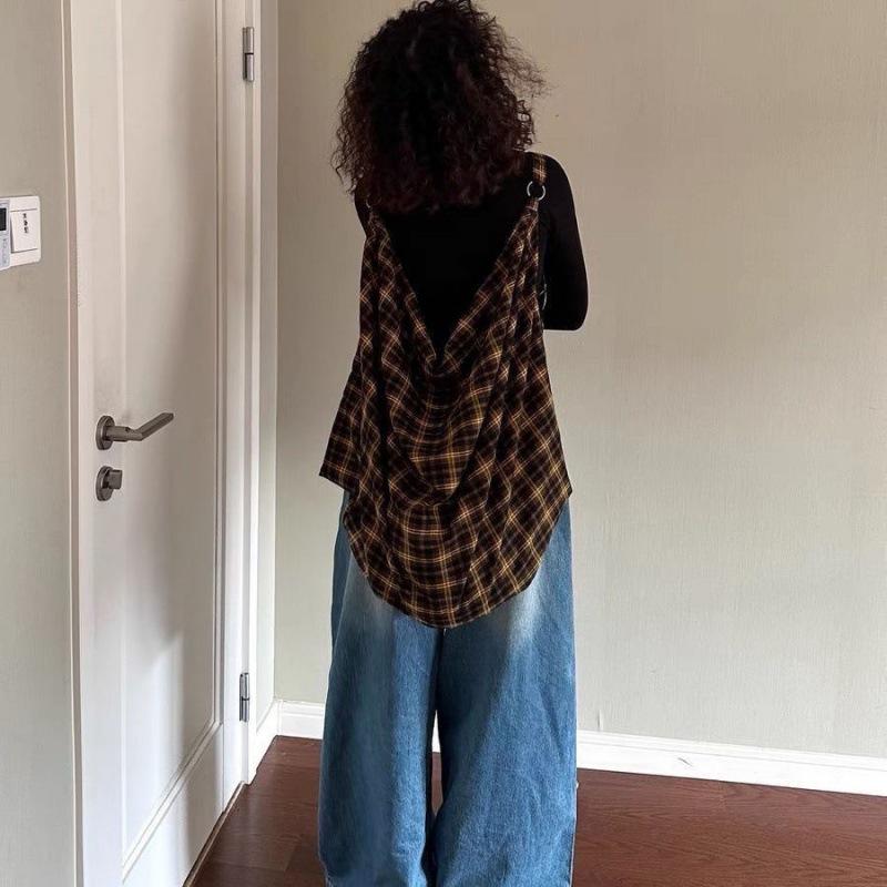 

2024 Желтая клетка Рюкзак/Сумка через плечо большой вместимости, универсальный Default