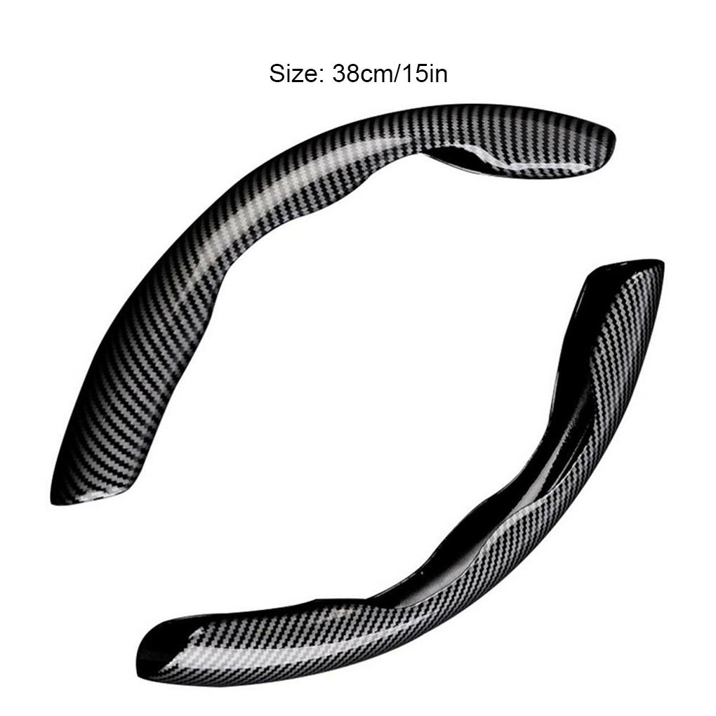 2pieces Car Steering Wheel Car Steering Wheel Anti-slip Cover Anti-slip Interior Heightener Cover