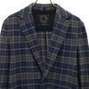 T-JACKET Check Pattern Long Sleeve Tailored Jacket S Navy Ancon Men's Used