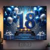 2D Graphic Design, 18th Birthday Decoration Set (Suitable for Men) - Shining Number 18 Balloon
