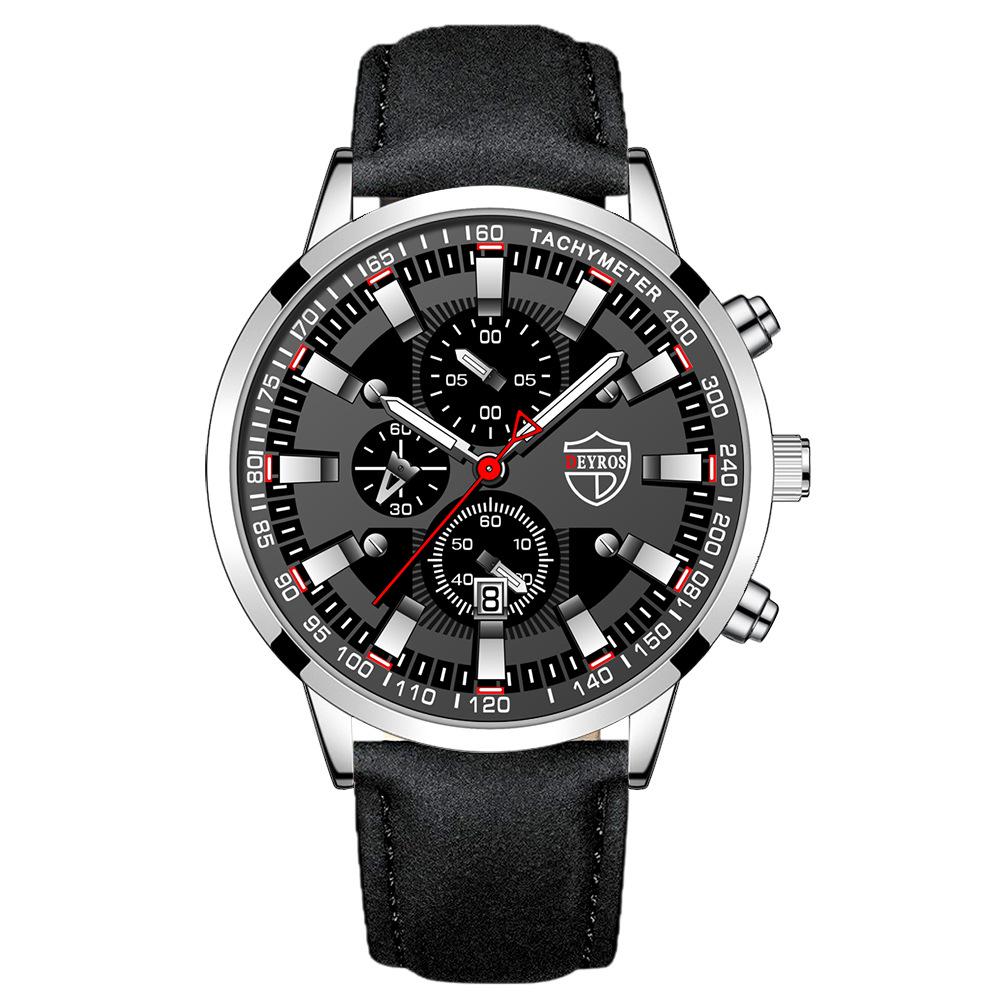 Stainless Steel Strap Watch Men'S Fashion Luminous Calendar Automatic Quartz Watch