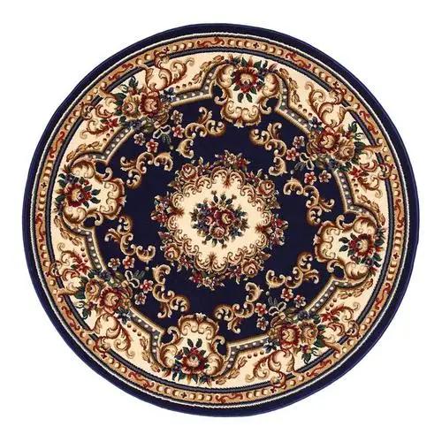 Tappeto Rotondo Orientale Vintage Classico Motivo Floreale Etnico Morbido Antiscivolo Lavabile per Soggiorno Decorazione Casa
