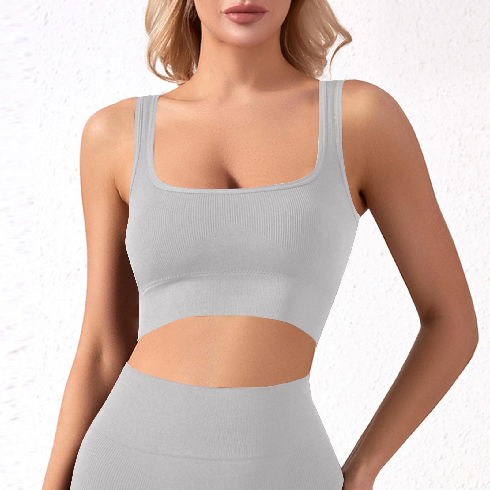 

Женский спортивный бюстгальтер с Y-образной спинкой - мягкий, с низкой ударной вязкостью, спагетти, тонкий топ для занятий йогой M белый