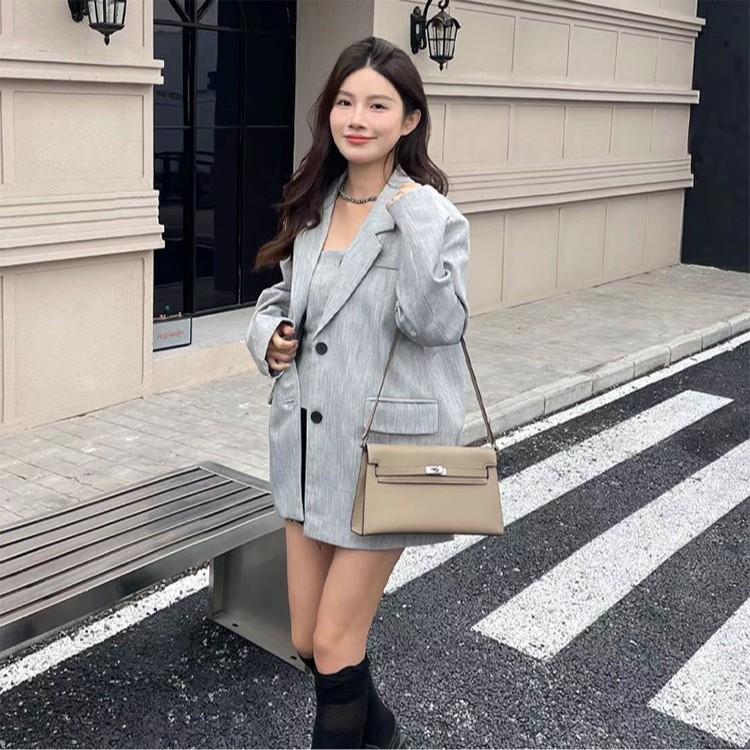 Nová jednobarevná podpažní taška z pravé kůže, Dámská taška přes rameno, Módní taška crossbody, Univerzální malá čtvercová taška pro ženy