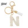 Key Holder For Backpack Keychain Pendant Letter A-Z Charm with Tassel