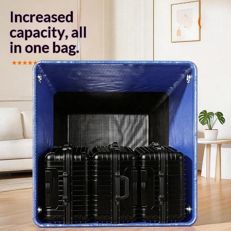 Heavy Duty Rolling Moving Storage Bag With Thickened Bottom Clear Window For House Moving Dorm Relocation Clothes Storage
